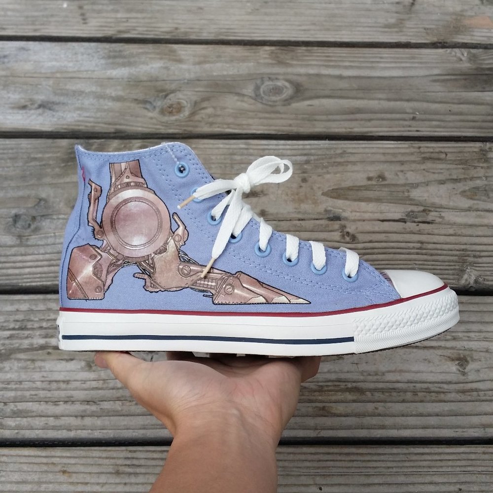 Women Sz 10/Sz 8 Men N8 Van Dyke x Chuck Taylor All Star Robot Product Democracy